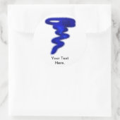 Sticker Rond Tornade bleue (Sac)