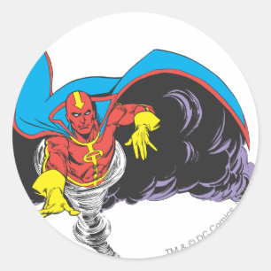 Sticker Rond Tornade rouge émerge
