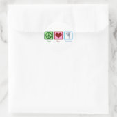 Sticker Rond Tornades d'amour de la paix (Sac)