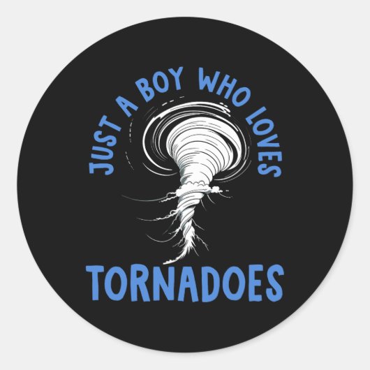 Sticker Rond Tornado Anniversaire Garçon Storm Chaser Garçons E (Devant)