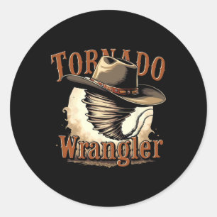 Sticker Rond Tornado Wrangler Cowboy Wrangler Hommes