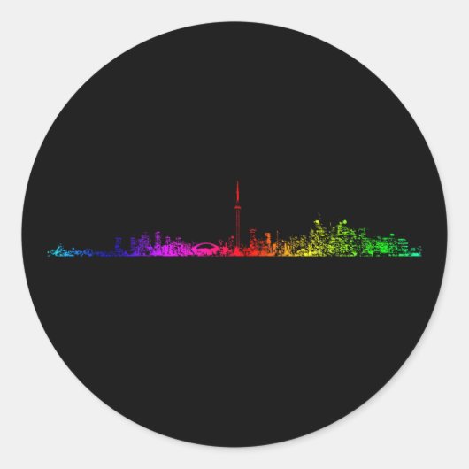 Sticker Rond Toronto Rainbow (Devant)