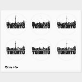 Sticker Rond Toronto Skyline (Feuille)