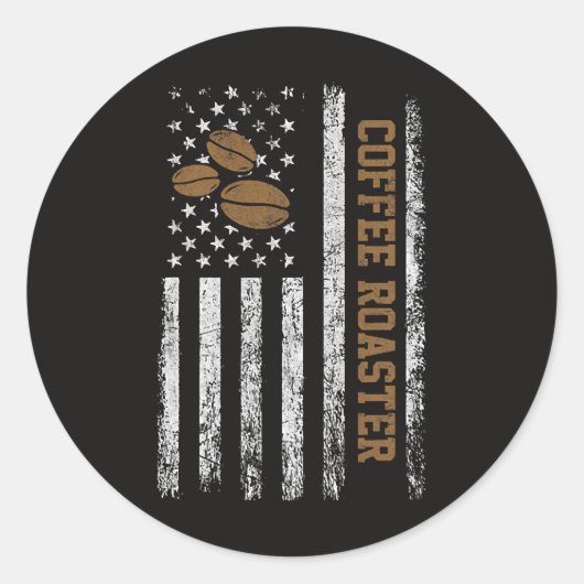 Sticker Rond Torréfacteur de café (Devant)