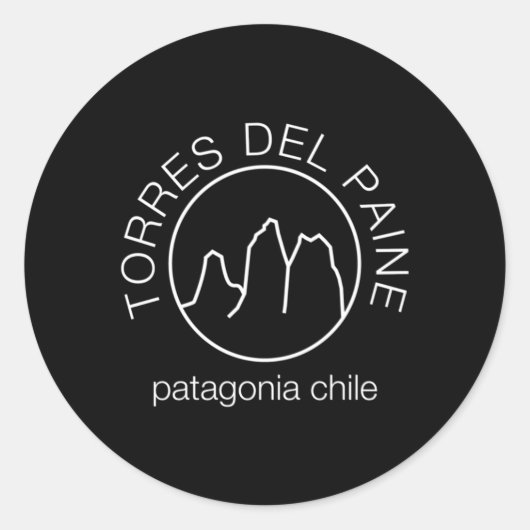 Sticker Rond Torres Del Paine (Devant)