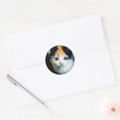 Sticker Rond Tortoiseshell kitten (Enveloppe)