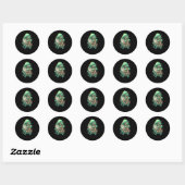 Sticker Rond Tortue (Feuille)