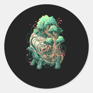 Sticker Rond Tortue