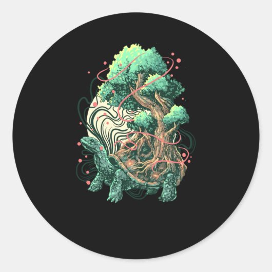 Sticker Rond Tortue (Devant)
