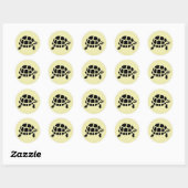 Sticker Rond Tortue (Feuille)