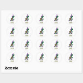 Sticker Rond Tortue 10K - Violet (Feuille)