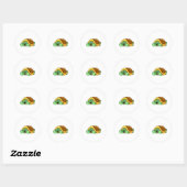 Sticker Rond Tortue avec coquille comme couverture (Feuille)