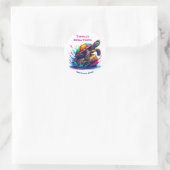 Sticker Rond Tortue colorée (Sac)