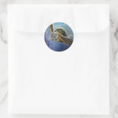 Sticker Rond Tortue de mer (Sac)