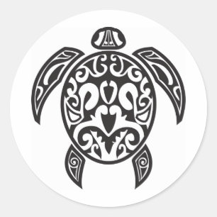 Sticker Rond Tortue de mer