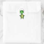 Sticker Rond Tortue de natation (Sac)