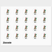 Sticker Rond Tortue de Noël 26,2 (Feuille)