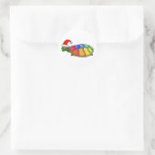 Sticker Rond tortue de xmas (Sac)