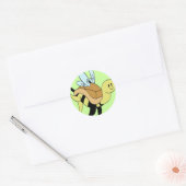 Sticker Rond Tortue des bourdons (Enveloppe)