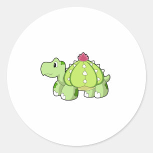Sticker Rond Tortue en cactus