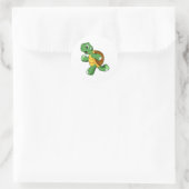 Sticker Rond Tortue en Jogger à Running (Sac)