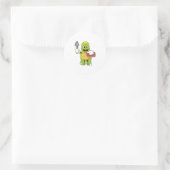 Sticker Rond Tortue en mason avec pierre (Sac)