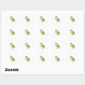 Sticker Rond Tortue en tant que coureur (Feuille)
