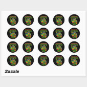 Sticker Rond Tortue guerrière (Feuille)