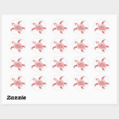Sticker Rond Tortue Hawaii (Feuille)