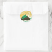 Sticker Rond Tortue Hawaii (Sac)