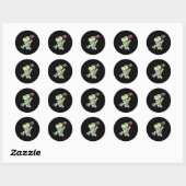 Sticker Rond tortue jouant au frisbee (Feuille)