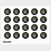 Sticker Rond Tortue marine être tortue marine tortue marine (Feuille)