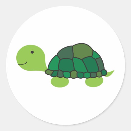 Sticker Rond Tortue mûre (Devant)