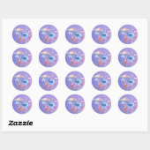 Sticker Rond Tortue Octopus Jellyfish Baignade (Feuille)
