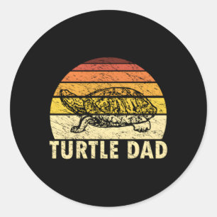 Sticker Rond Tortue papa Tortue papa papa papa Tortue Fête des