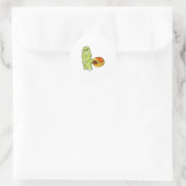 Sticker Rond Tortue sans Shell Shy.PNG (Sac)