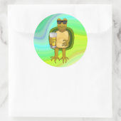 Sticker Rond Tortue soif (Sac)