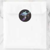 Sticker Rond Tortue spatiale (Sac)