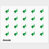 Sticker Rond Tortue verte (Feuille)