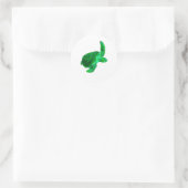 Sticker Rond Tortue verte (Sac)