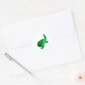 Sticker Rond Tortue verte (Enveloppe)