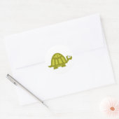 Sticker Rond Tortue verte (Enveloppe)