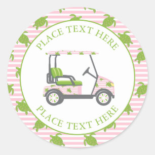 Sticker Rond Tortues Chic Golf Cart