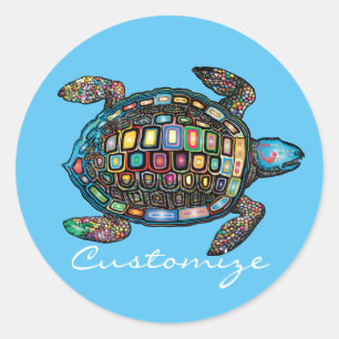 Sticker Rond Tortues de mer Thunder_Cove