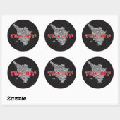 Sticker Rond Toscane (Feuille)