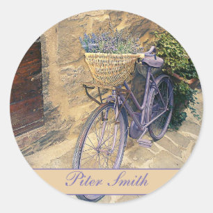 Sticker Rond Toscane. Italie. Cortona. Vélo.