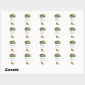 Sticker Rond Toscane Italie | Nourriture Italienne | Merci Cade (Feuille)
