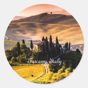 Sticker Rond Toscane, Italie - photographie de paysage