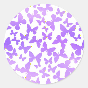 Sticker Rond Toss papillon (Lavande)