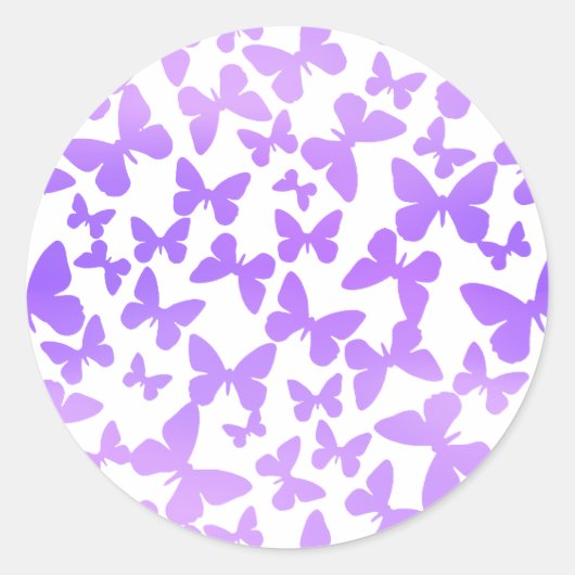 Sticker Rond Toss papillon (Lavande) (Devant)
